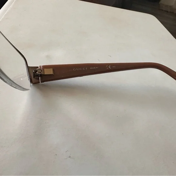 GUCCI GG2878 MI2 Italy Mocha Brown Half Rimless Eyeglasses Frame 52-17-135. - Picture 9 of 12